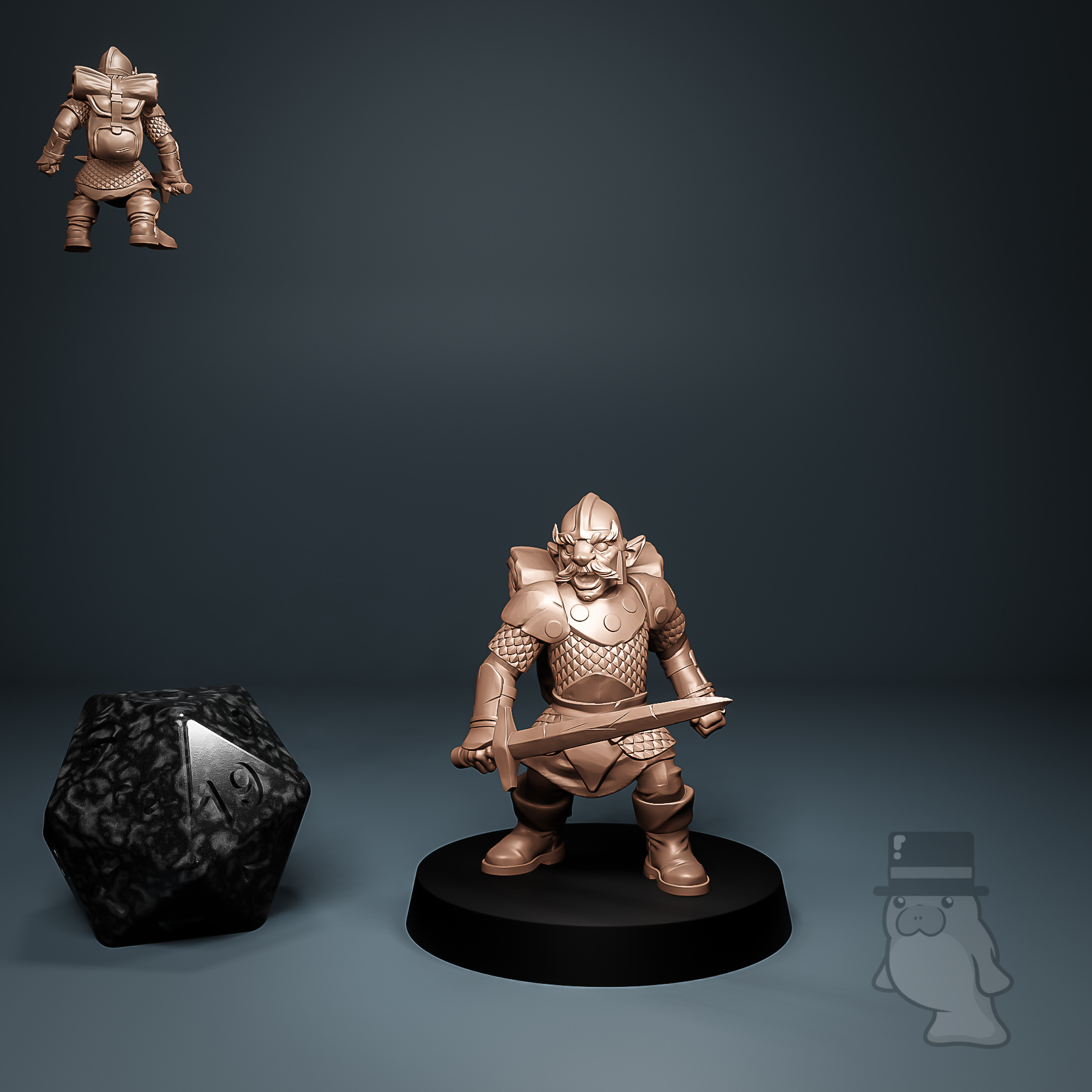 Male Gnome - DnD Heroes: Fighters - Tytan Troll :: Mini Manatee New Zealand